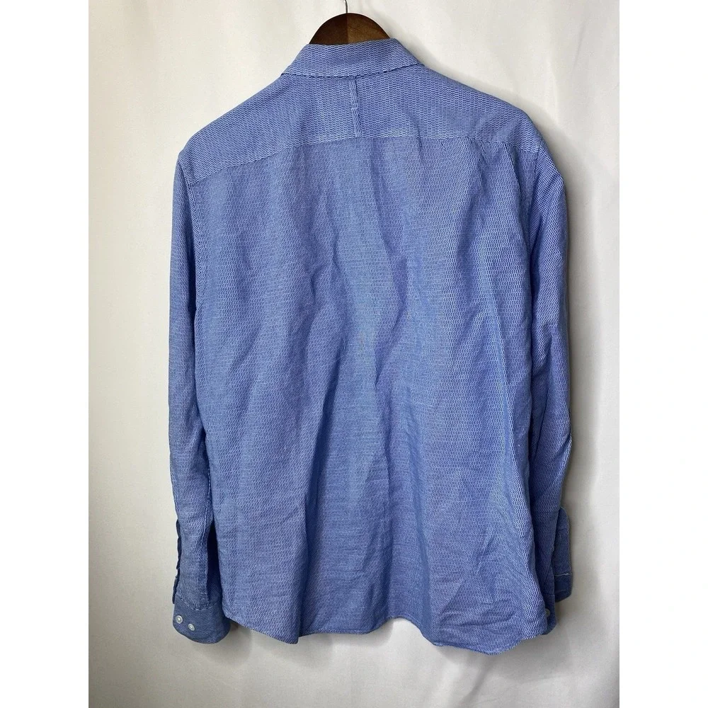 Banana Republic Men's Linen Cotton Shirt Size Medium‎ Button Up Blue Career Wear